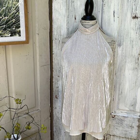 ANTHROPOLOGIE, SUNDAY IN BROOKLYN SHIMMER EVENING TOP  Size M  NWOT - Picture 1 of 7